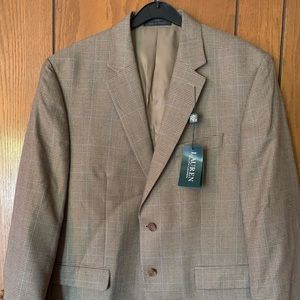 Lauren Ralph Lauren Mens 42S Brown Blazer New with Tags!
